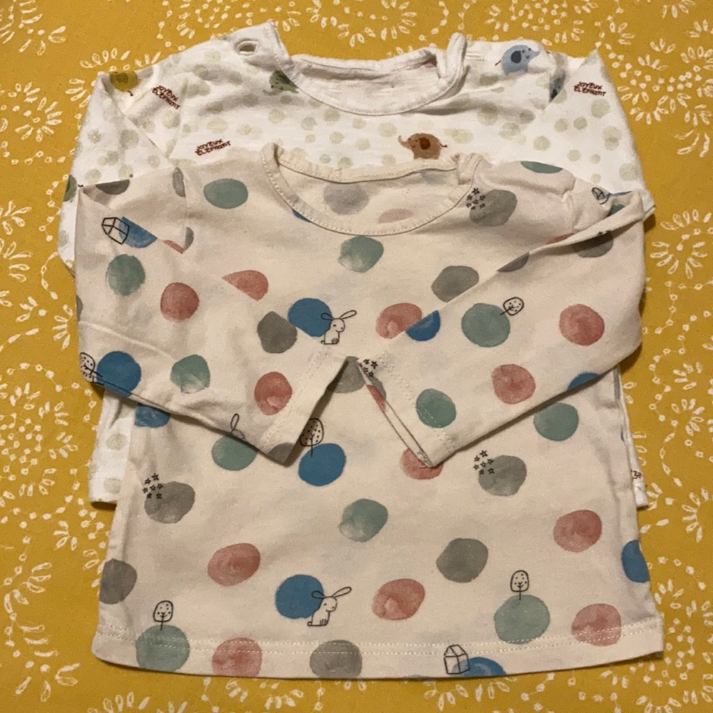 Zara Mini set of 2 long sleeve shirts